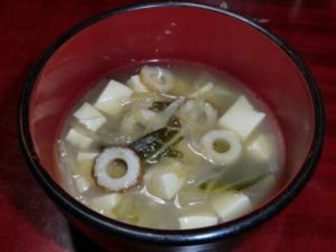 後味がヒリッとする、切干大根と豆腐のピリ辛スープ